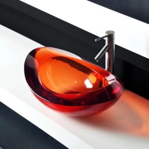 Electric Joy Resin Vessel Basin — Oval Colour for Modern Bathrooms