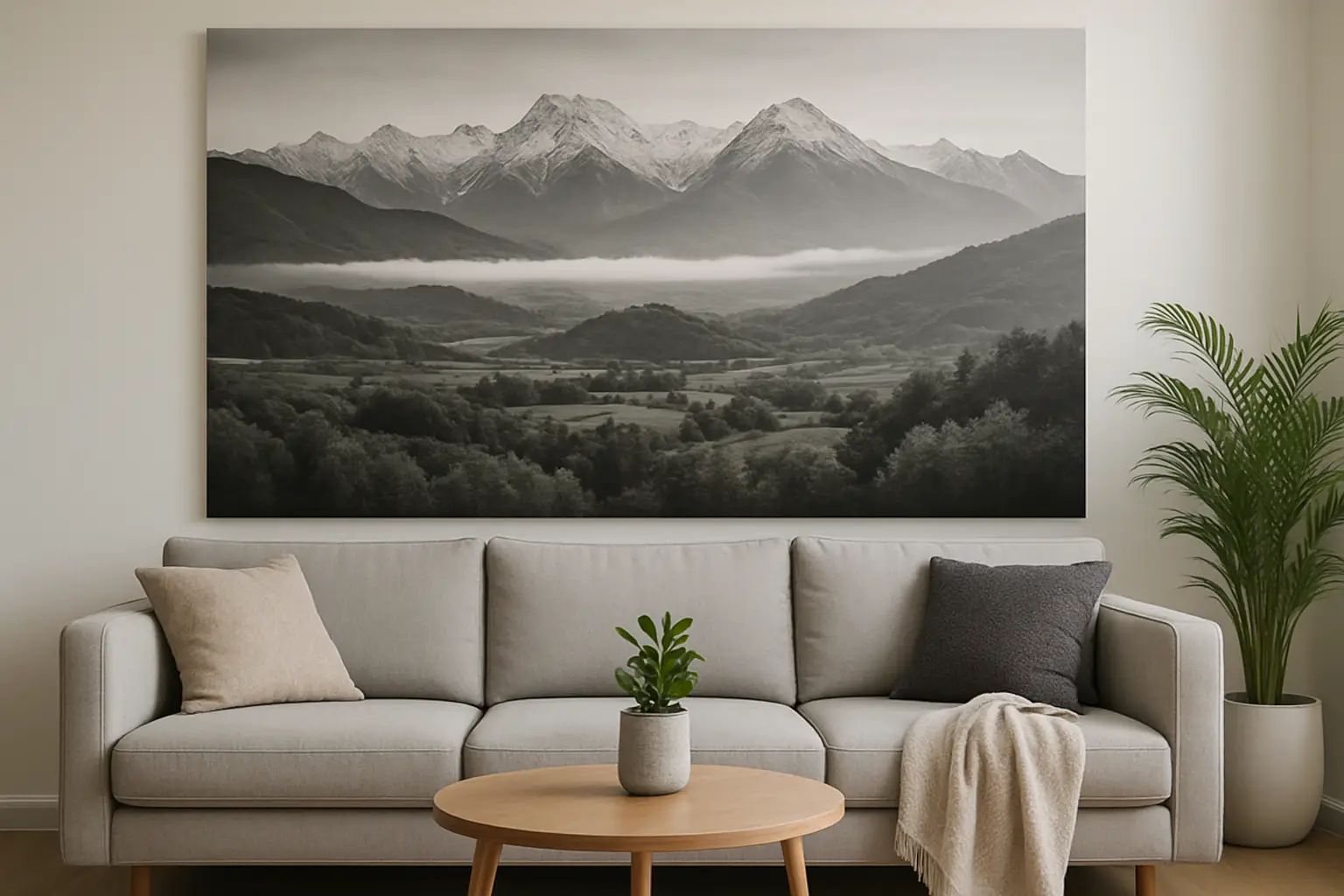 Large-scale wall art that actually holds a lounge