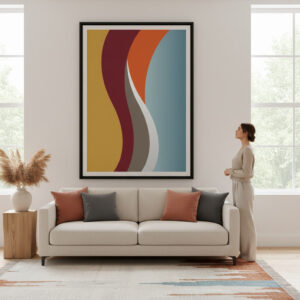 Contour Current — Dusk Field Form & Field - Wall Art