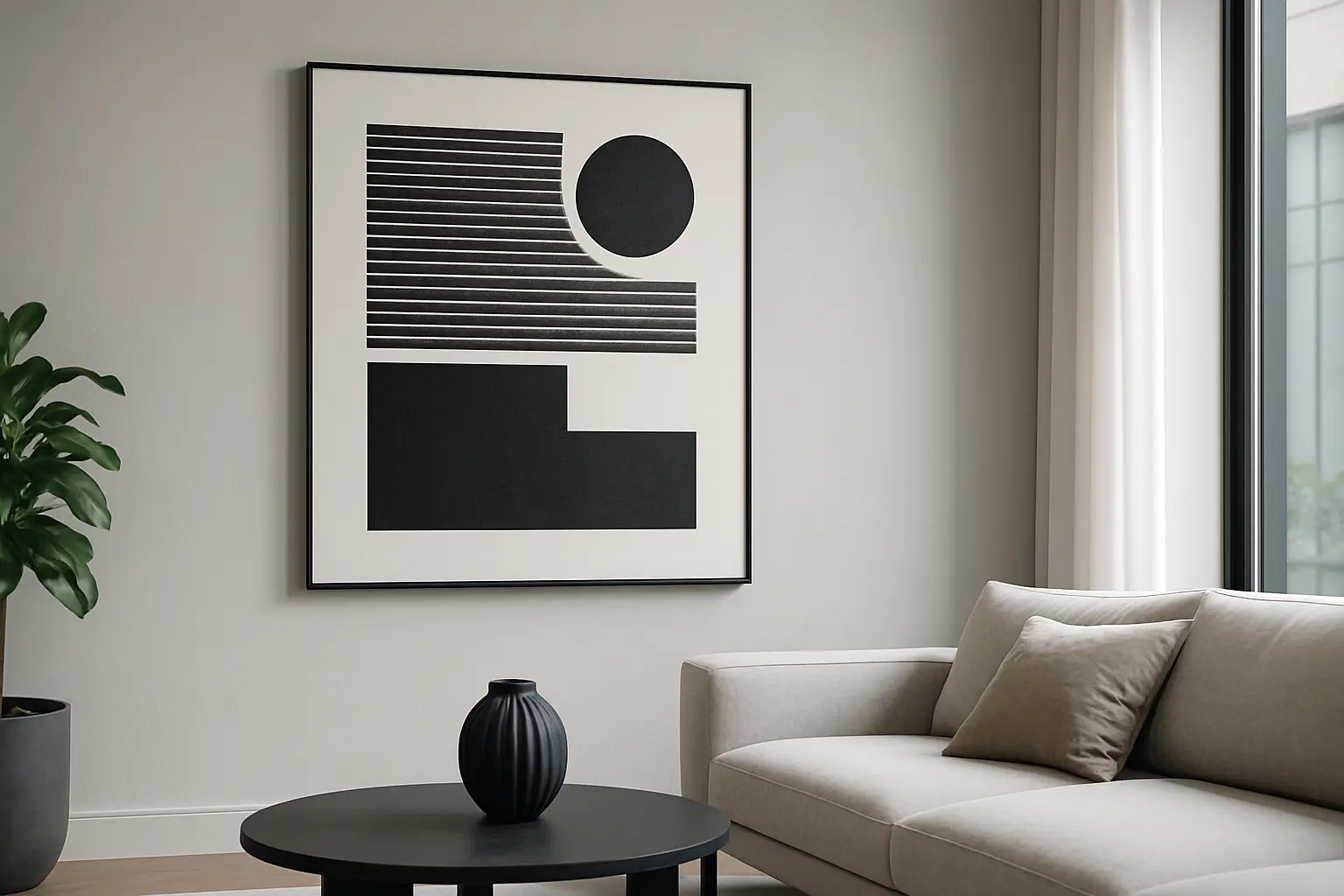 Wall Art That Holds a Modern Architectural Room