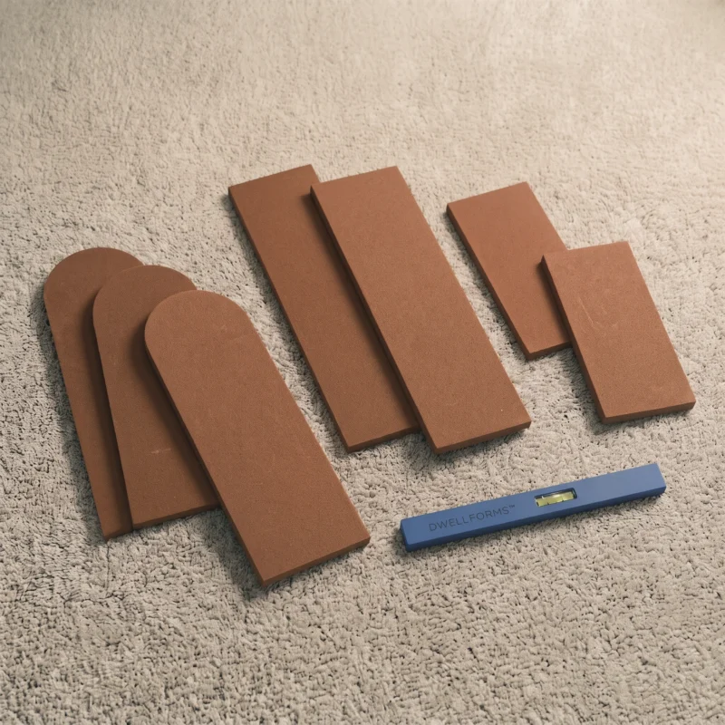 DwellForms Skyline Extension Kit modular wall panel extension pieces for expanding a sculptural PET felt feature wall
