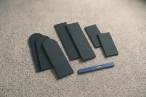 DwellForms Skyline Extension Kit modular wall panel extension pieces for expanding a sculptural PET felt feature wall