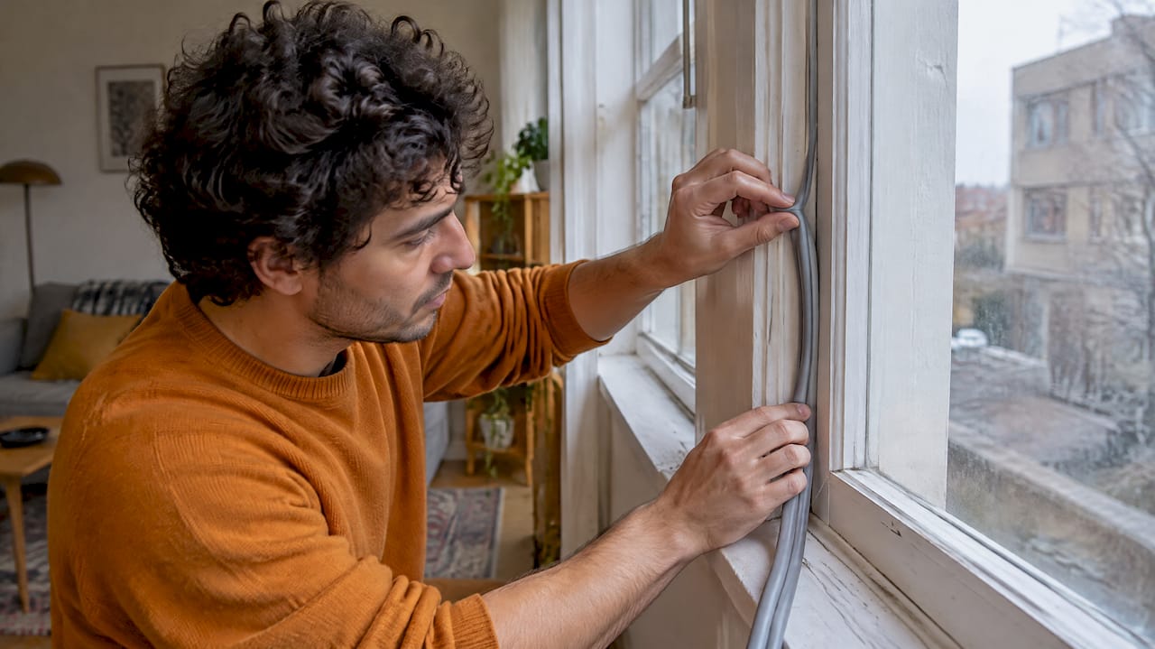 Cut Noise 5–15 dB: Apartment Acoustics for Renters, No Drill Fixes 2 Hands fitting removable seal around apartment window