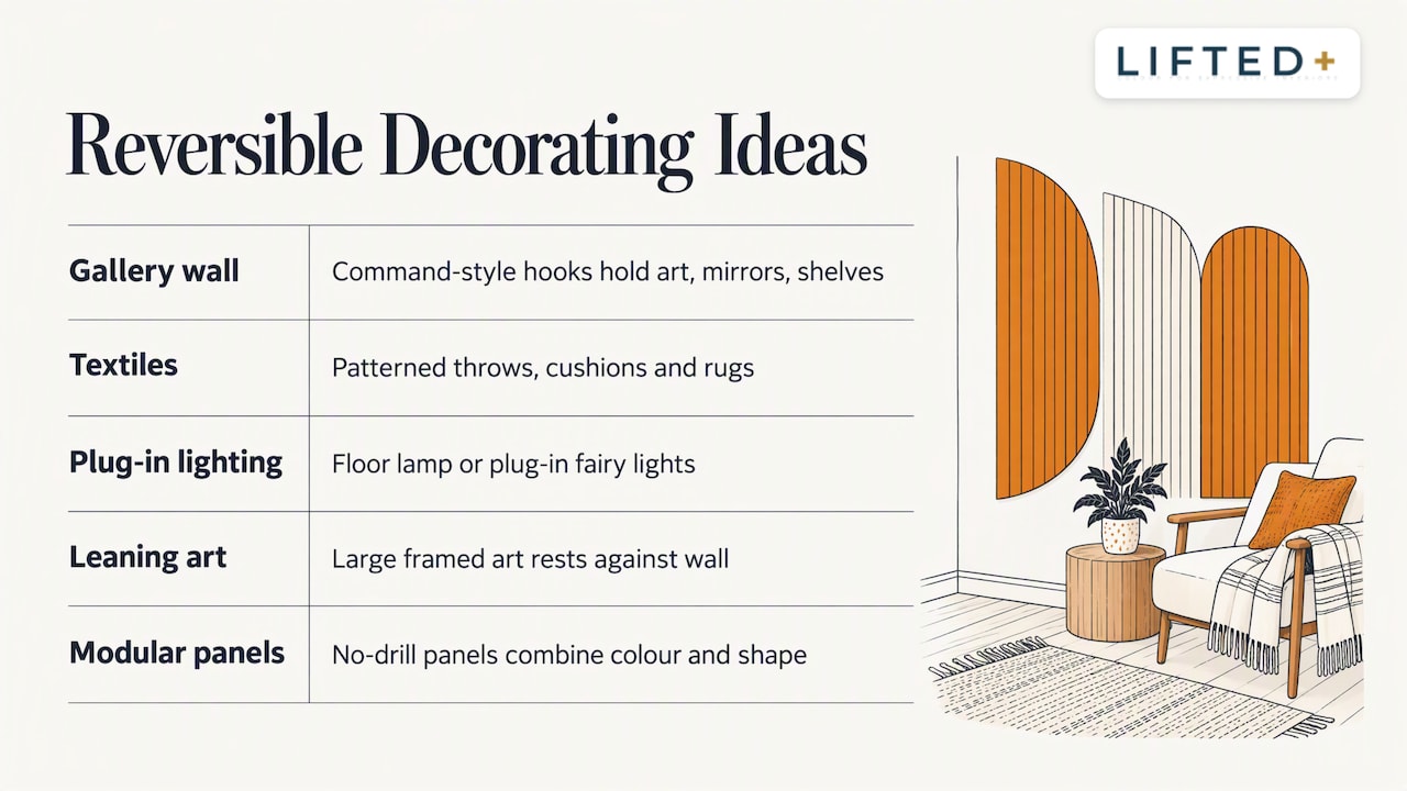 Flexible Decor for Renters: 7 Color Ideas, Including Removable Wall Panels 2 Five reversible ways to personalise a rental