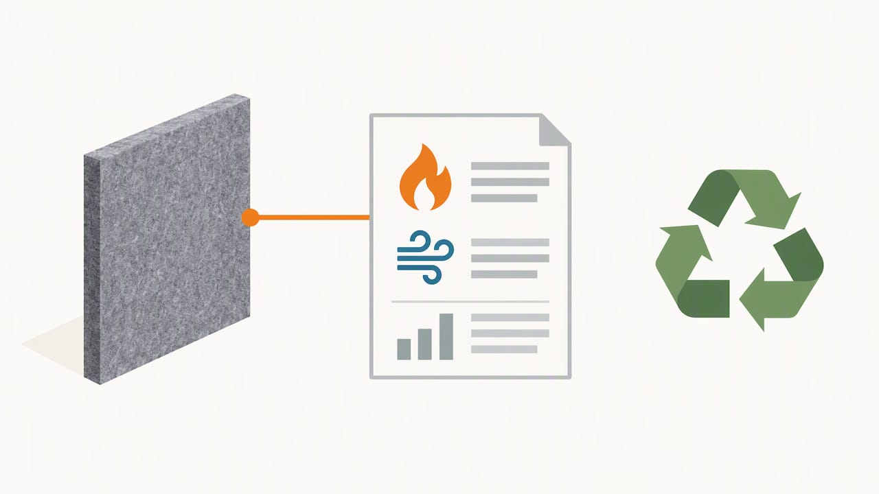 PET Felt Safety for NZ Renters: Check Fire and VOC Tests First 2 Felt panel linked to its own test report