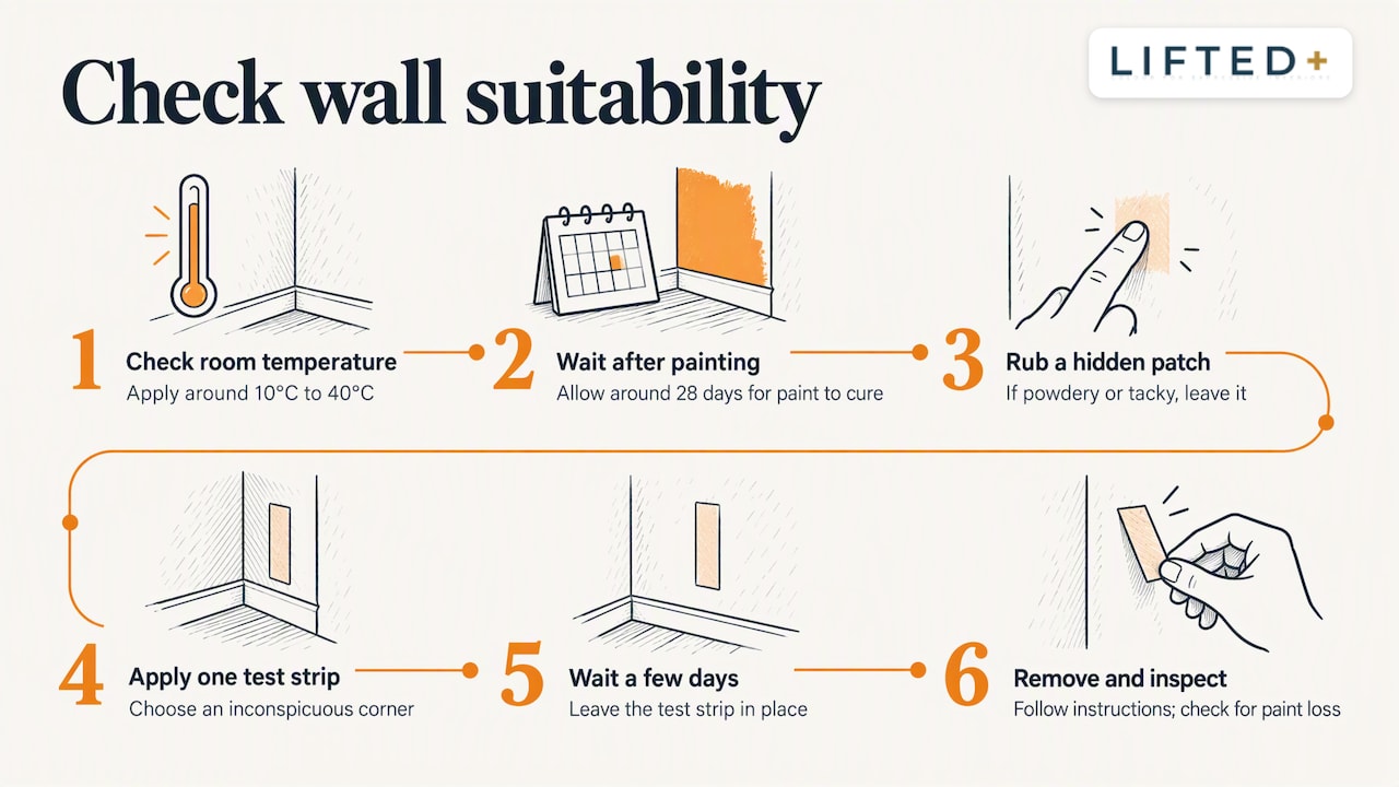Renter Safe Adhesives: How to Protect Your Bond in NZ 3 Know your wall before you choose your adhesive — overview diagram