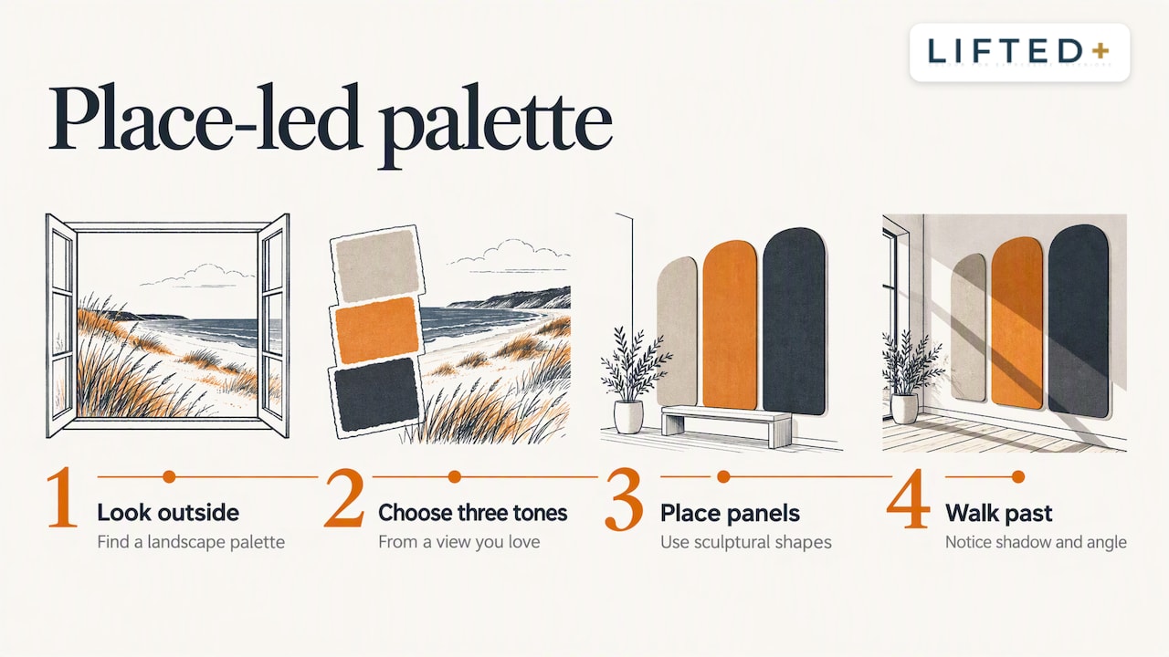 Mixing Panel Colours: A Renter's Guide to Palettes That Work 3 Borrow your palette from the place you live — overview diagram